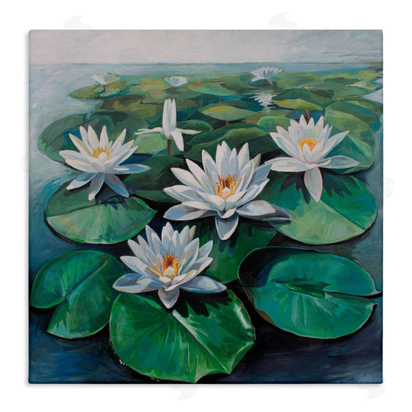 stupell industries Violeta Vollmer | Peaceful Lily Pad Pond