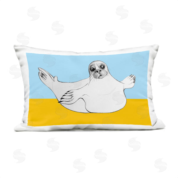 Stupell Industries Violeta Vollmer | Playful Seal Sketch Printed Throw Pillow