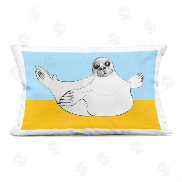 stupell industries Violeta Vollmer | Playful Seal Sketch Printed Throw Pillow