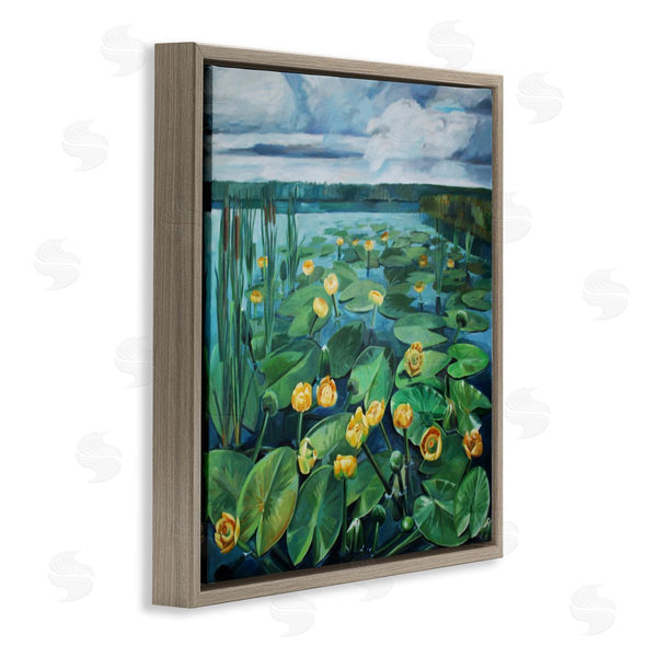 Stupell Industries Violeta Vollmer | Pond Lilies With Clouds Overhead