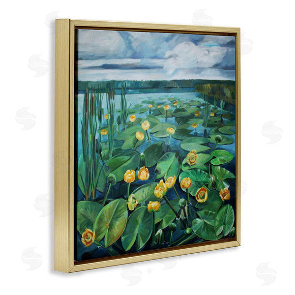 Stupell Industries Violeta Vollmer | Pond Lilies With Clouds Overhead