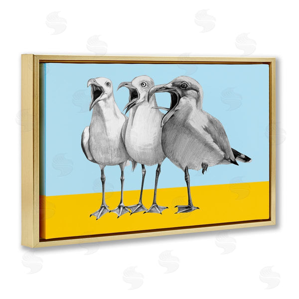 Stupell Industries Violeta Vollmer | Seagulls With Blocked Hues