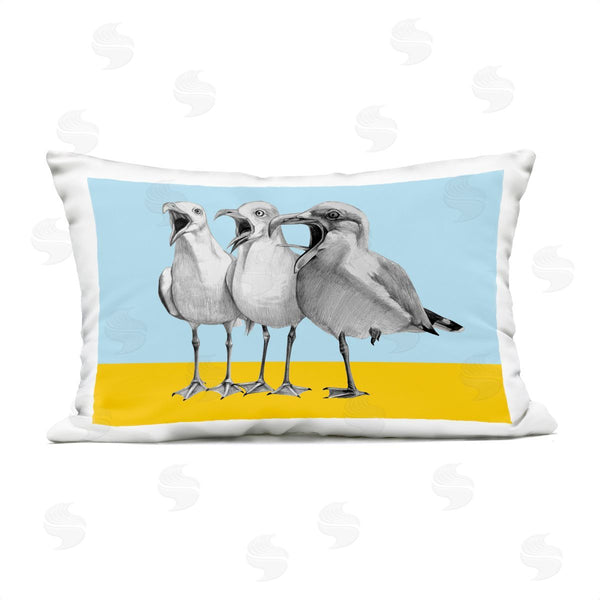 Stupell Industries Violeta Vollmer | Seagulls With Blocked Hues Printed Throw Pillow