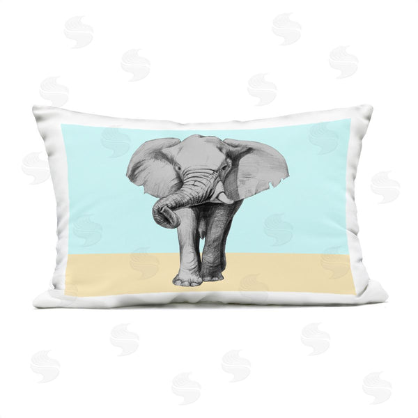 Stupell Industries Violeta Vollmer | Sketched Elephant On Blocked Hues Printed Throw Pillow