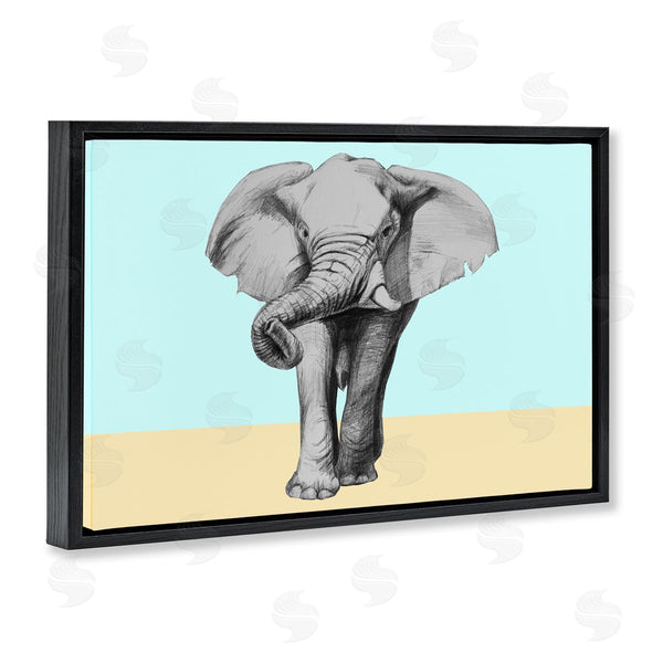 Stupell Industries Violeta Vollmer | Sketched Elephant On Blocked Hues