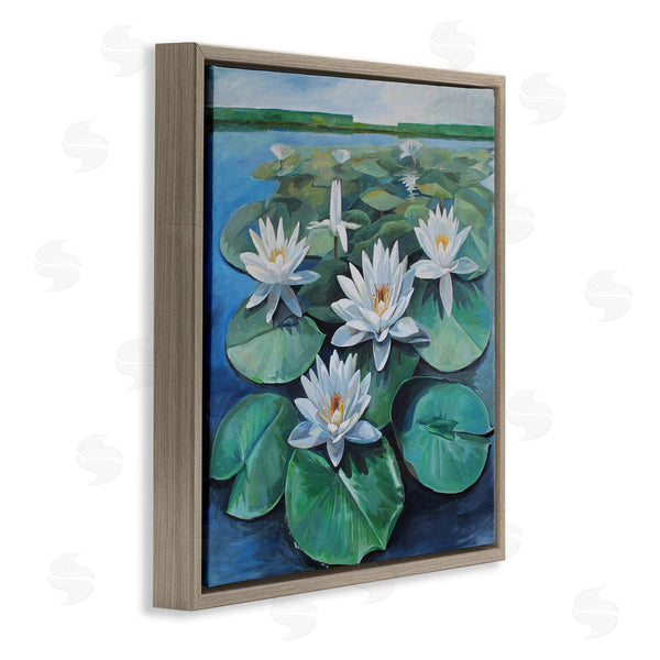 Stupell Industries Violeta Vollmer | White Pond Lilies Group