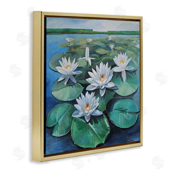 Stupell Industries Violeta Vollmer | White Pond Lilies Group