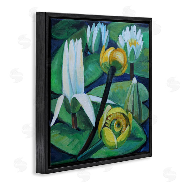 Stupell Industries Violeta Vollmer | Yellow & White Pond Lilies