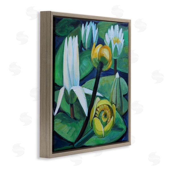 Stupell Industries Violeta Vollmer | Yellow & White Pond Lilies