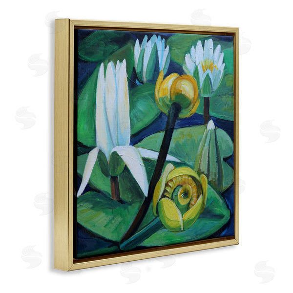 Stupell Industries Violeta Vollmer | Yellow & White Pond Lilies