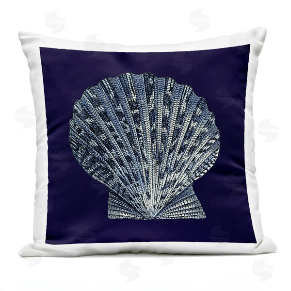 Stupell Industries Vision Studio | Distressed Navy And White Scallop Shell Printed Throw Pillow