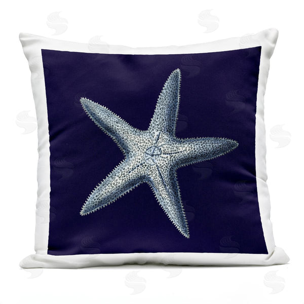 Stupell Industries Vision Studio | Distressed Navy And White Starfish Printed Throw Pillow
