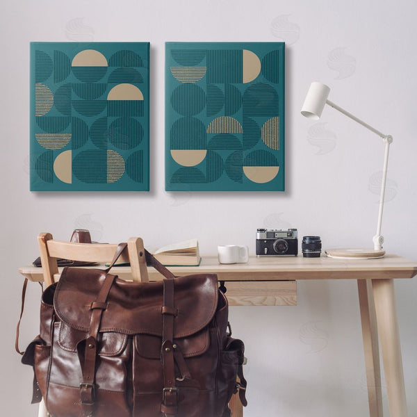 Stupell Industries Vision Studio | Minimalist Teal Geometric Wall Art