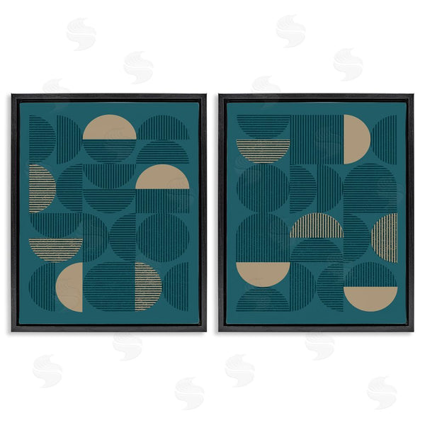 Stupell Industries Vision Studio | Minimalist Teal Geometric Wall Art