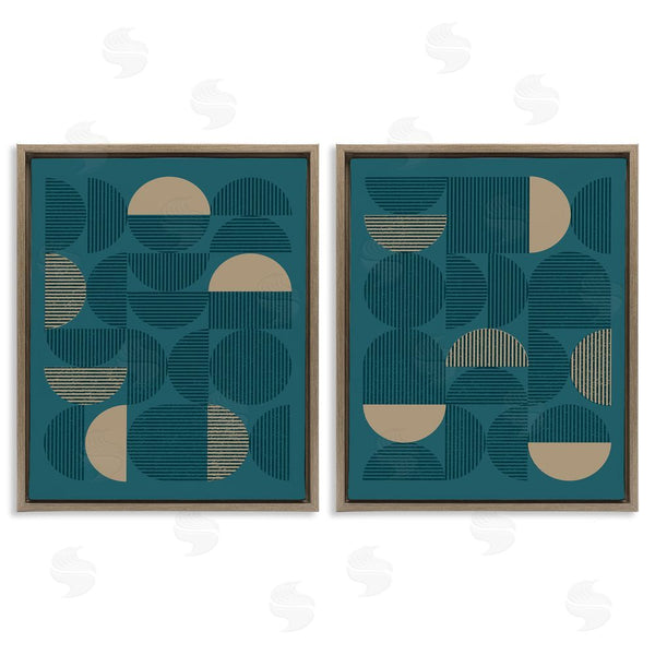Stupell Industries Vision Studio | Minimalist Teal Geometric Wall Art