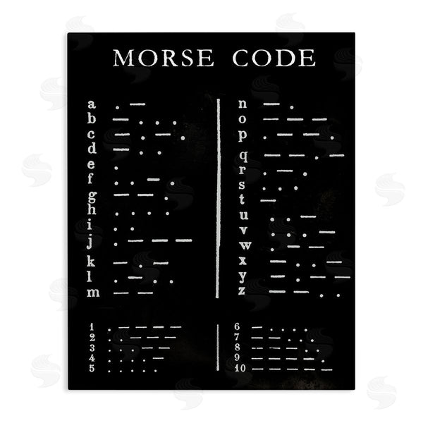 stupell industries Vision Studio | Vintage Morse Code Chart Alphabet and Numerals Wall Art