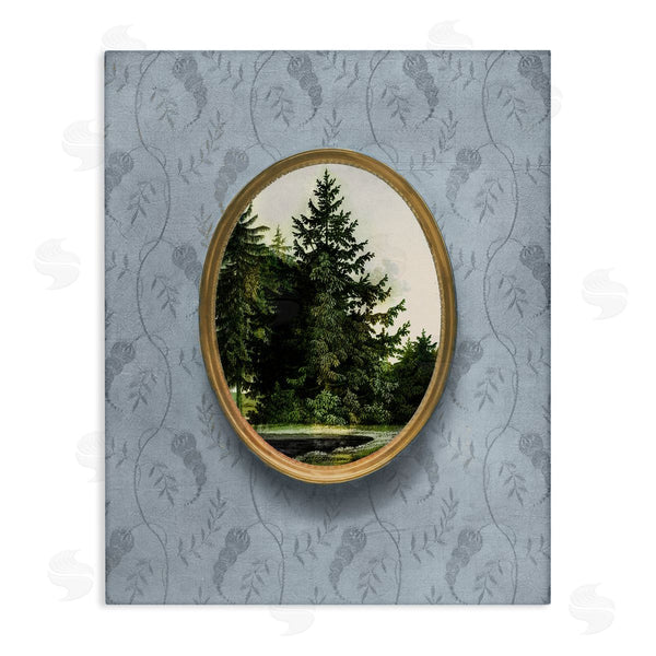 stupell industries Vision Studio | Vintage Woodland Tree View Border Wall Art