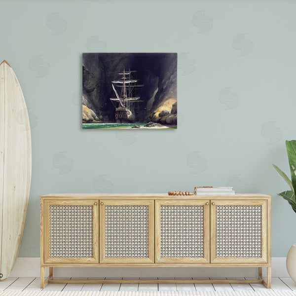 Stupell Industries Vlad Mel | Mysterious Ship In Cave Wall Art