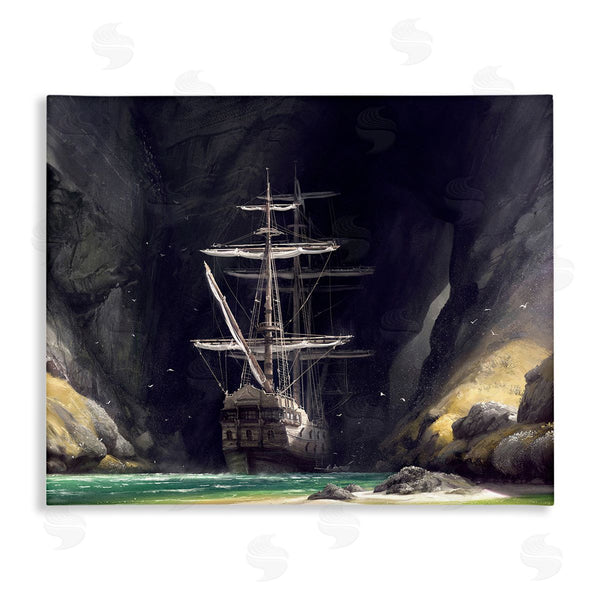 stupell industries Vlad Mel | Mysterious Ship in Cave Wall Art