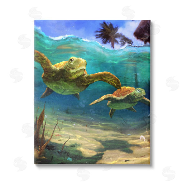 stupell industries Vlad Mel | Tropical Underwater Turtles Wall Art