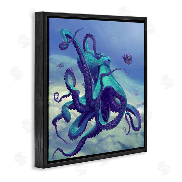 Stupell Industries Vlad Mel | Vivid Underwater Octopus Wall Art