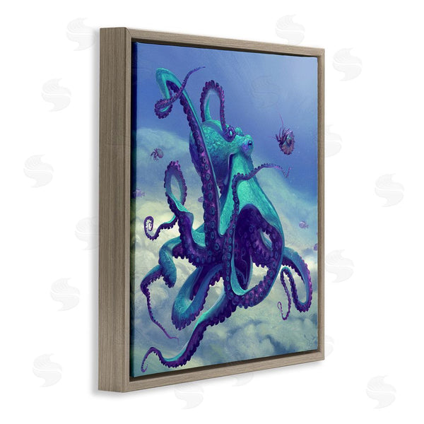 Stupell Industries Vlad Mel | Vivid Underwater Octopus Wall Art
