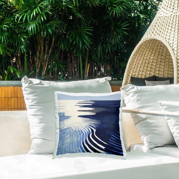 Stupell Industries Walker Noble | Abstract Cobalt Ripples Throw Pillow