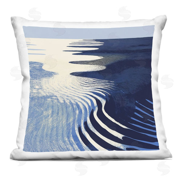 stupell industries Walker Noble | Abstract Cobalt Ripples Throw Pillow