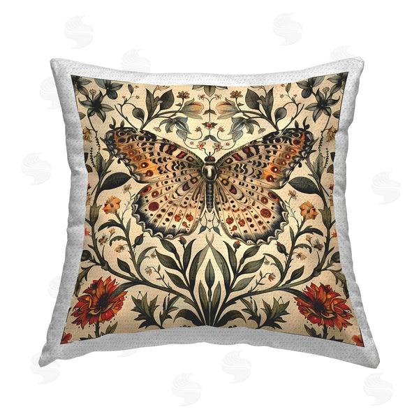 Stupell Industries Walker Noble | Baroque Butterfly & Botanicals Printed Throw Pillow