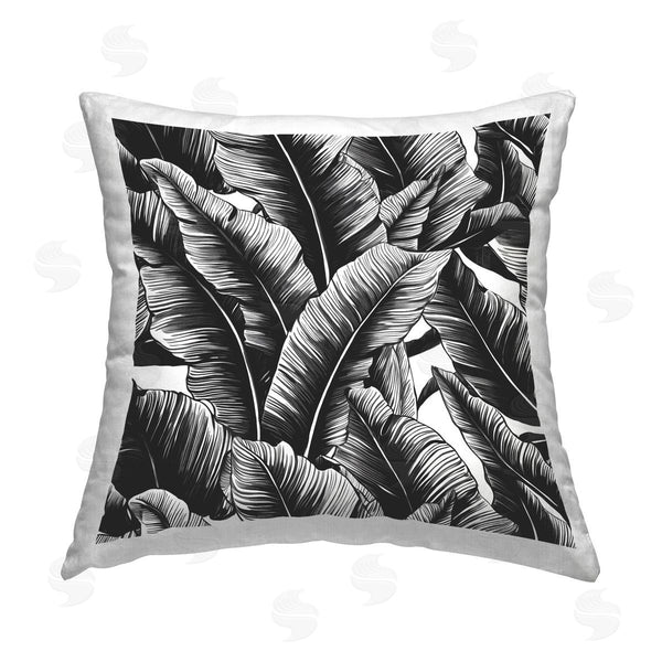 stupell industries Walker Noble | Black Bold Fronds Printed Throw Pillow