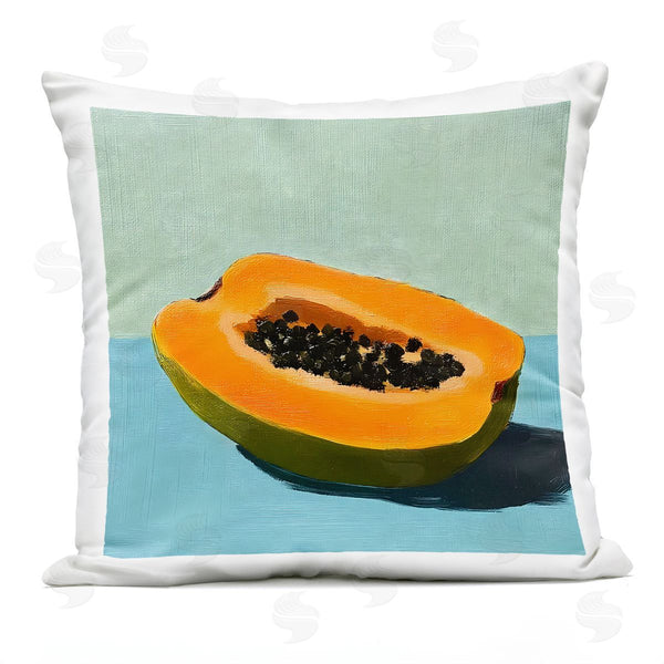 Stupell Industries Walker Noble | Blue Papaya Still Life Printed Throw Pillow