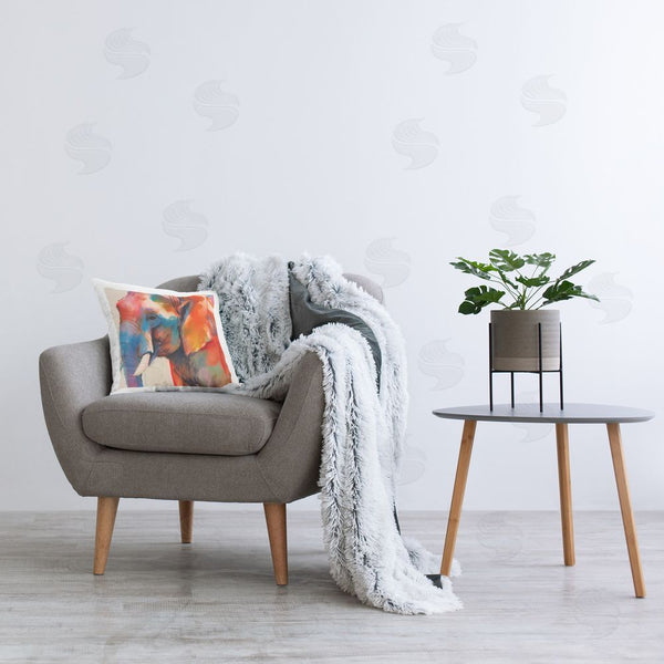 Stupell Industries Walker Noble | Bold Modern Elephant Printed Throw Pillow