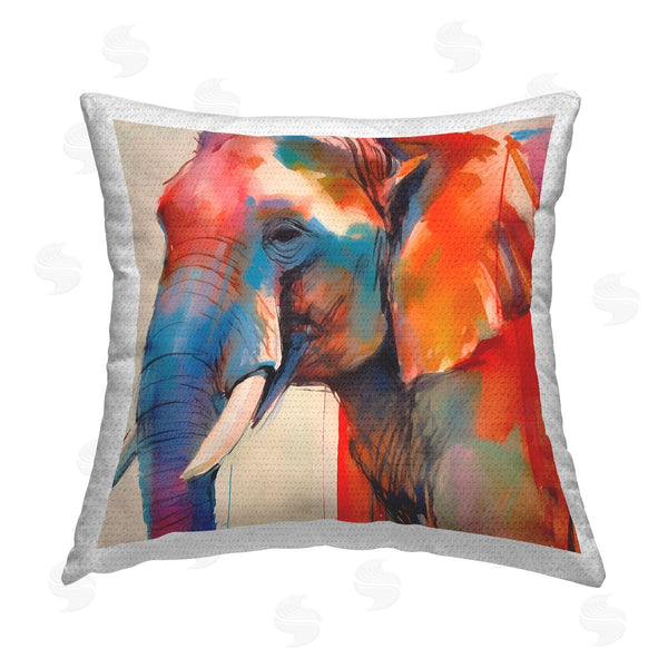 Stupell Industries Walker Noble | Bold Modern Elephant Printed Throw Pillow