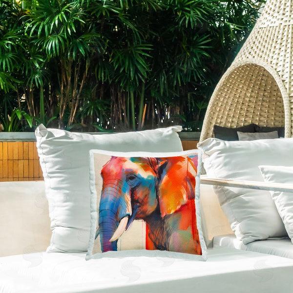 Stupell Industries Walker Noble | Bold Modern Elephant Printed Throw Pillow