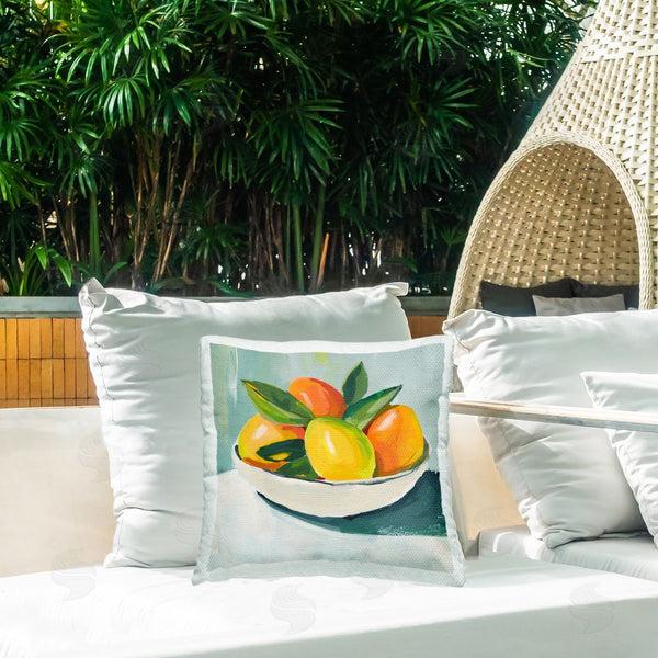 Stupell Industries Walker Noble | Bowl Of Citrus Fruit Printed Throw Pillow