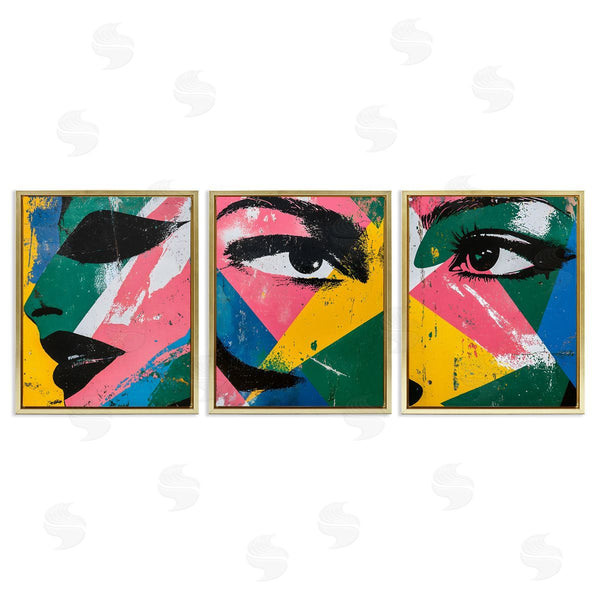 Stupell Industries Walker Noble | Face & Eyes Fractal Wall Art