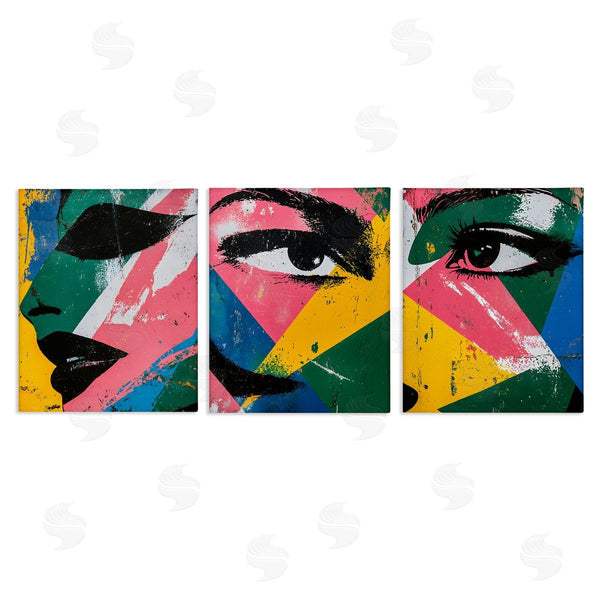 stupell industries Walker Noble | Face & Eyes Fractal Wall Art