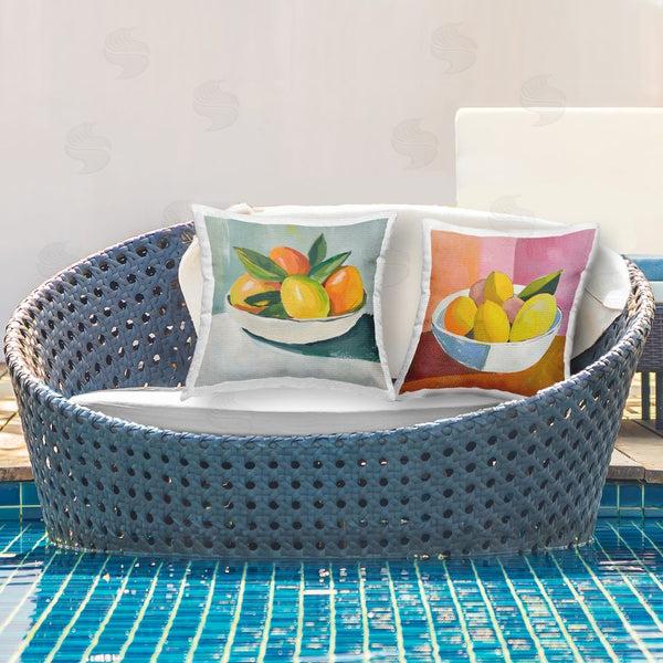 Stupell Industries Walker Noble | Fresh Fruits In Bowl Printed Throw Pillow Set