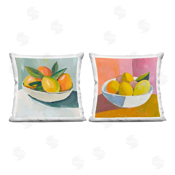 stupell industries Walker Noble | Fresh Fruits in Bowl Printed Throw Pillow Set