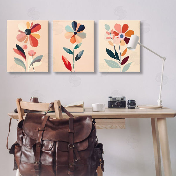 Stupell Industries Walker Noble | Funky Modern Flowers Wall Art