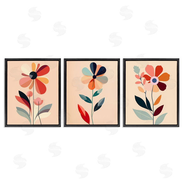 Stupell Industries Walker Noble | Funky Modern Flowers Wall Art