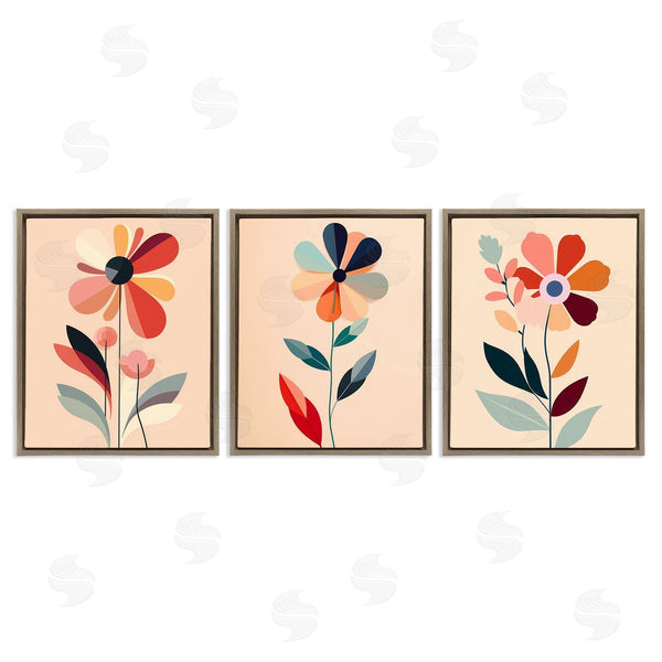 Stupell Industries Walker Noble | Funky Modern Flowers Wall Art