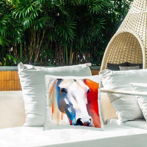 Stupell Industries Walker Noble | Gazing Horse Close Up Printed Throw Pillow