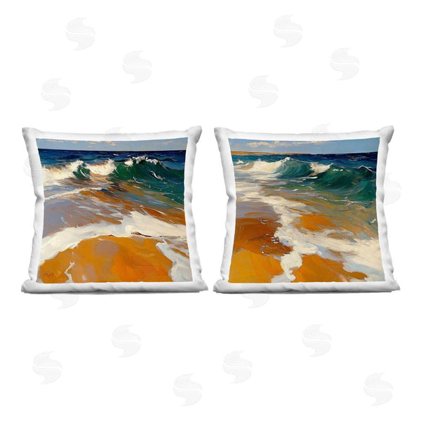 stupell industries Walker Noble | Glassy Coastal Break Throw Pillow