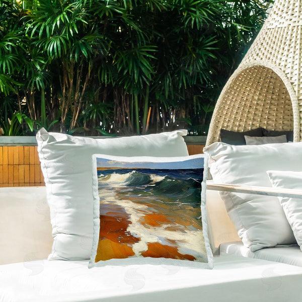 Stupell Industries Walker Noble | Glassy Ocean Waves Break Throw Pillow