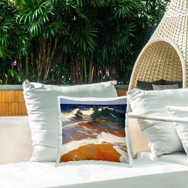 Stupell Industries Walker Noble | Glassy Wave Break Throw Pillow