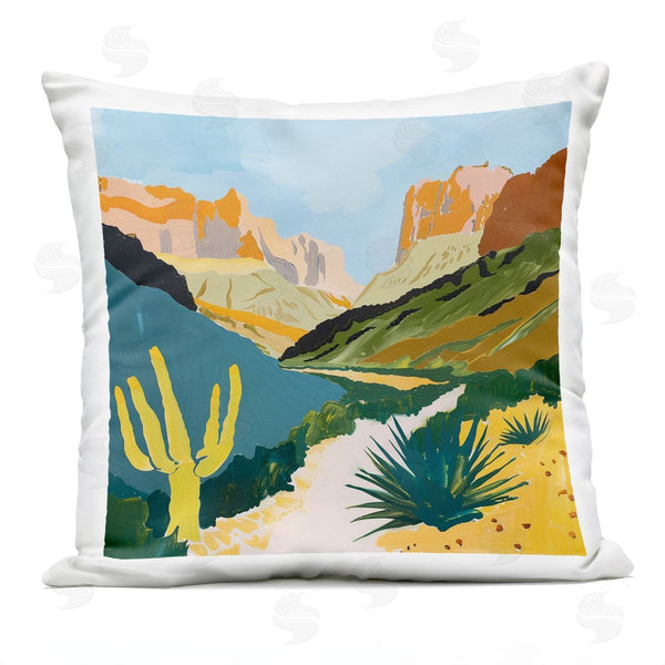 Stupell Industries Walker Noble | Modern Arid Canyon Scenery Printed Throw Pillow
