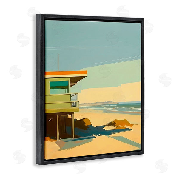 Stupell Industries Walker Noble | Modern Sunlit Beach Hut Wall Art