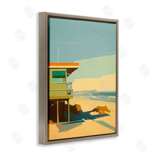 Stupell Industries Walker Noble | Modern Sunlit Beach Hut Wall Art