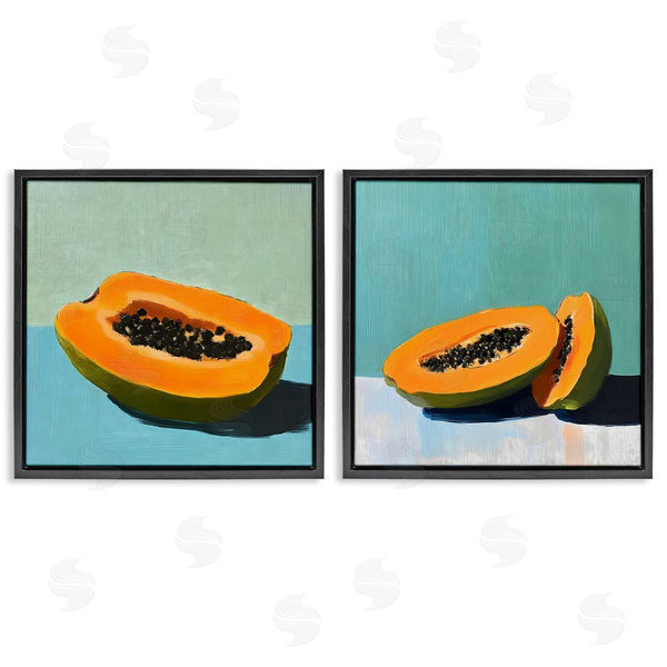 Stupell Industries Walker Noble | Papaya On Blue Still Life